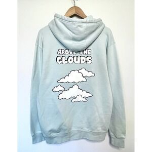 Lane‎ Seven Above The Clouds Premium Pullover Hoodie Size L Baby Blue